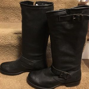 Frye knee high leather boots